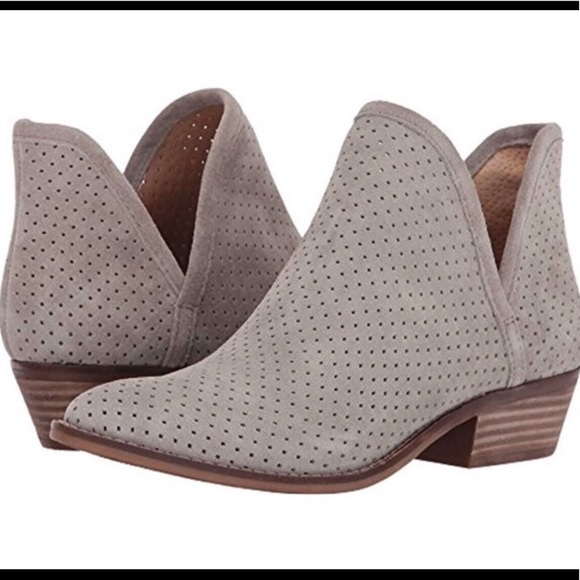 lucky brand brooklin perforated suede bootie